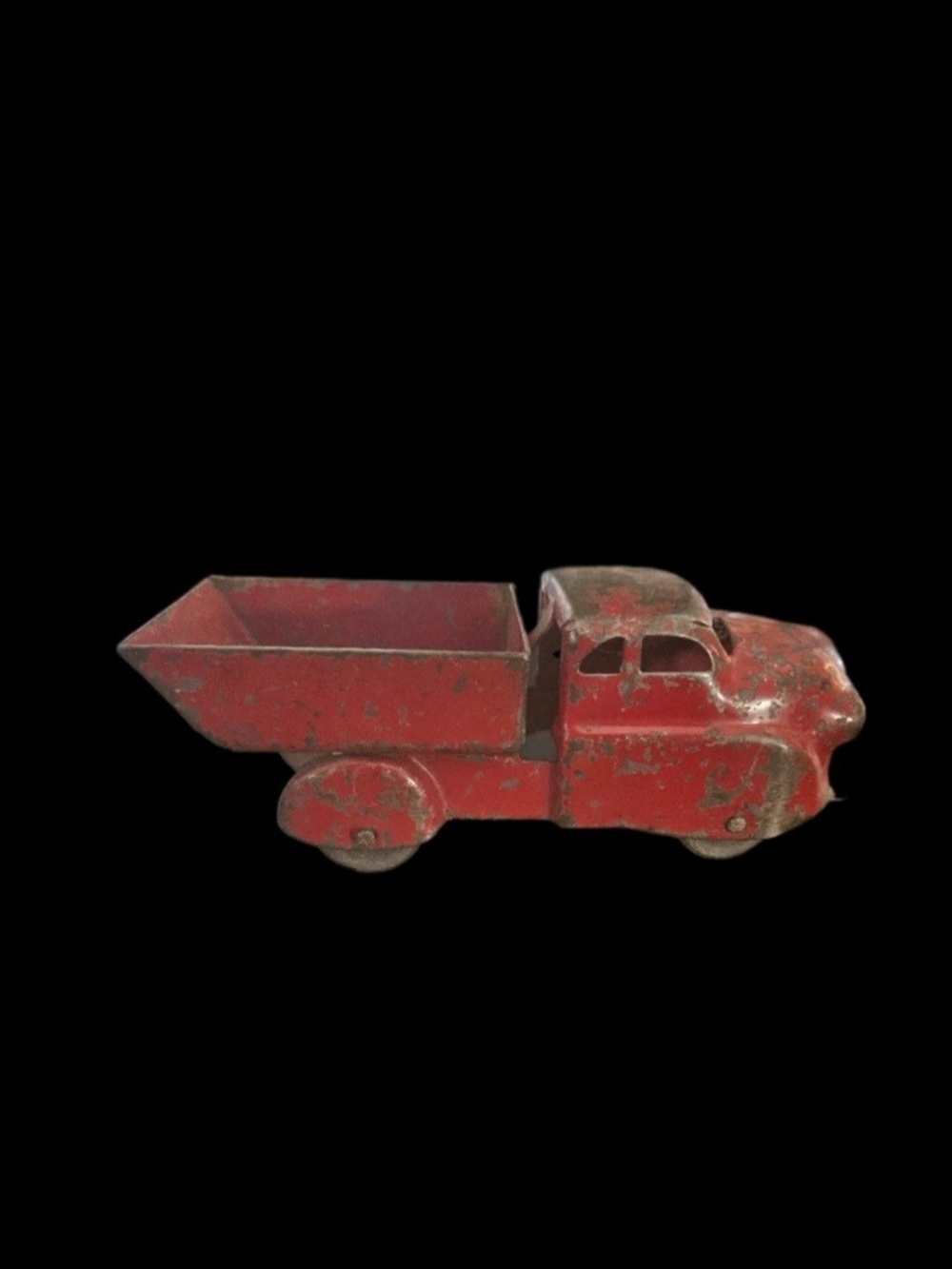 Vintage 1930s Wyandotte Pressed Steel Dump Truck - Original Wood Wheels